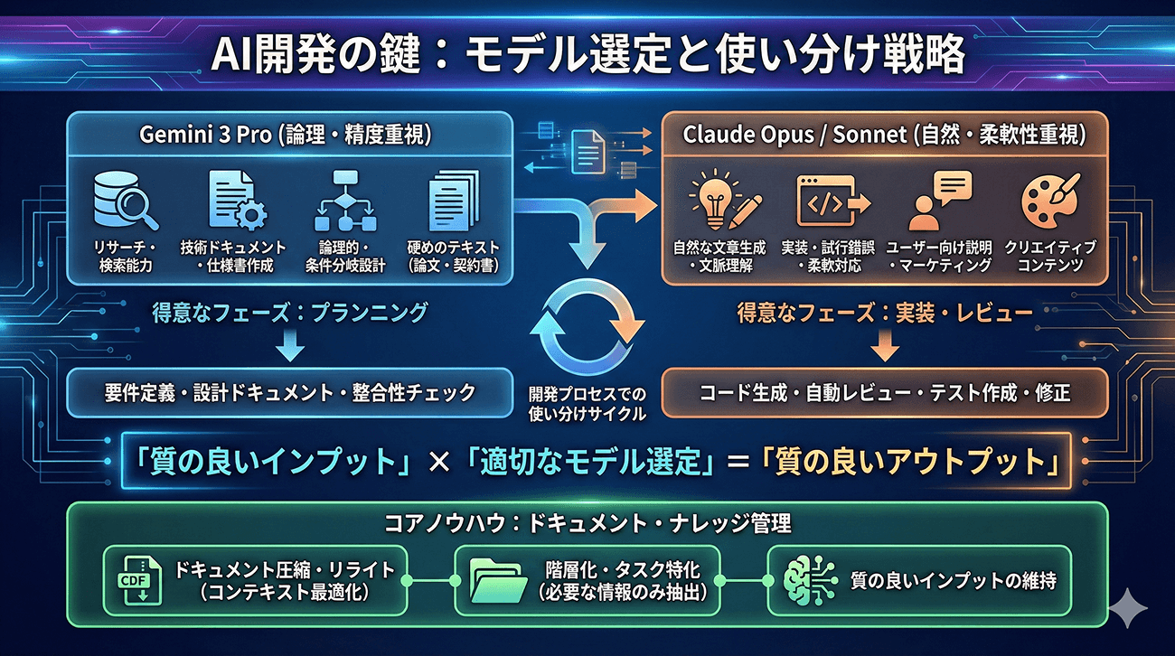 AI開発の鍵はモデル選定にある。コスト削減と品質向上を実現する使い分け戦略