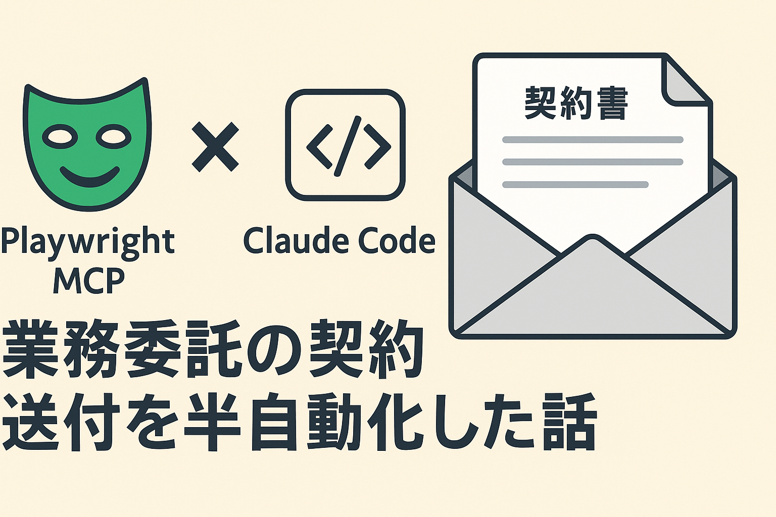 Playwright MCP × Claude Codeで業務委託契約書作成から送付を半自動化した話